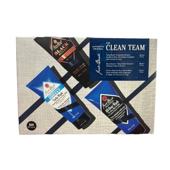 Jack Black Men's Facial Body Cleanser The Clean Team 3 Piece Set - Picture 5 of 6